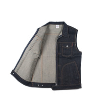 IH 17oz Zippered Denim Vest - Self Edge