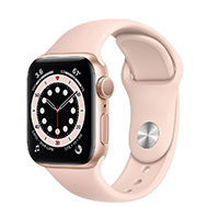 Apple Watch Series 6 GPS + Cellular, 40mm Gold Aluminium Case with Pink Sand Sport Band - Regular