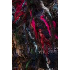 Vintage Colorful Turkish Shaggy Rug 3'7" X 5'5"