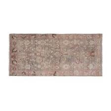 Distressed Turkish Karapinar Runner Rug With Floral Pattern 3'8" X 8'1"