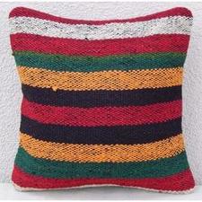 Striped Kilim Pillow Vintage Mini Cushion Cover Antique Pillows Sofa Art 12x12"