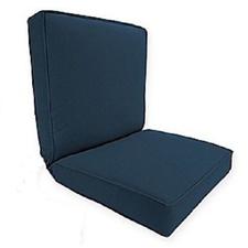 Sunbrella Spectrum Indigo Outdoor Seat/Back Chair Cushion 24Hx22Wx44D
