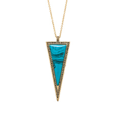 House of Harlow Delta Pendant Necklace in Turquoise | REVOLVE