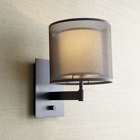 Eclipse Antiqued Bronze Wall Sconce in Sconces | Crate and Barrel