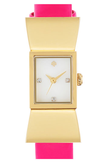 kate spade new york square leather strap watch | Nordstrom