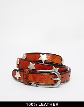 Esprit Leather Star Studded Belt