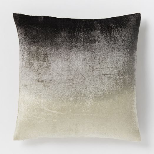 Ombre Velvet Pillow Cover - Slate | West Elm