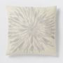 Chrysanthemum Silk Pillow Cover - Platinum | West Elm
