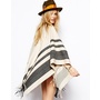 ASOS Stripe Blanket Cape
