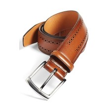 Allen Edmonds 'Manistee' Brogue Leather Belt | Nordstrom
