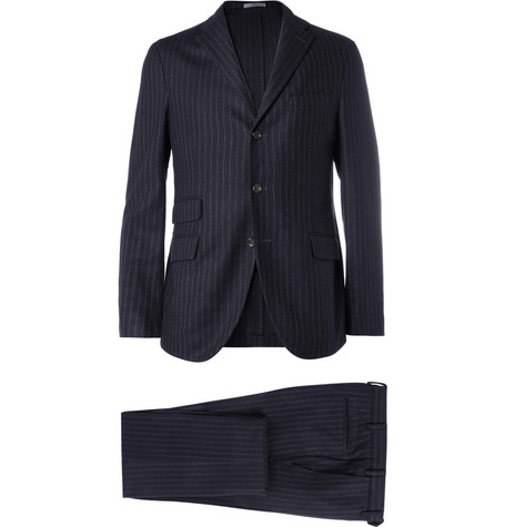 Boglioli Navy Eton Slim-Fit Three-Piece Wool Suit