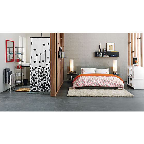 andes concrete queen bed | CB2