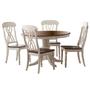HomeSullivan 5-Piece Round Antique White and Warm Cherry Dining Table Set-401393W-48[5PC] at The Home Depot