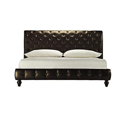 Home Decorators Collection King-size Bed Tufted in Beneto Brown-1199700820 at The Home Depot