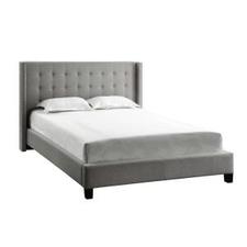 HomeSullivan Franklin Park Grey Linen King Platform Bed-40315B932W(3A)[BED] at The Home Depot