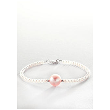 Belk & Co. Sterling Silver Freshwater Pearl  Bracelet with Pink Freshwater Pearl
