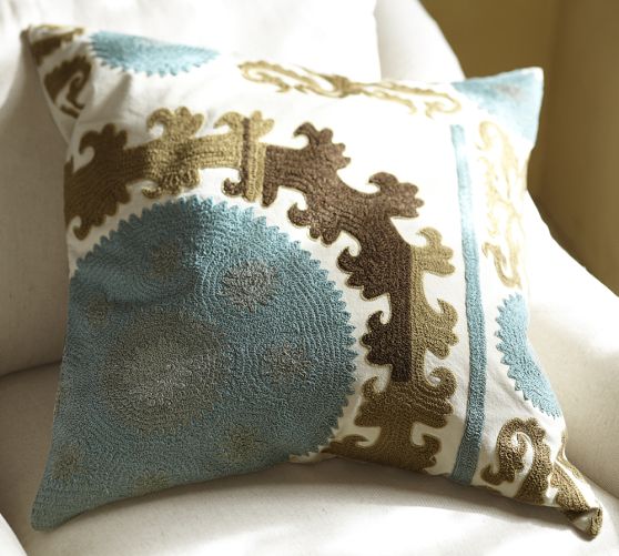 Suzani Embroidered Pillow C...