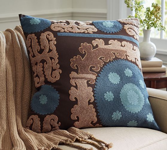 Cropped Suzani Pillow Cover