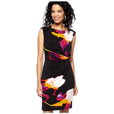 Suzi CHIN - maggy boutique Sleeveless Side Drape Print Dress