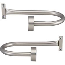 Set of 2 Matte Nickel Tiebacks