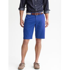 Solid-color cotton short | Banana Republic