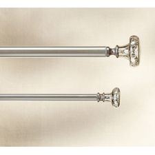Vintage Mercury Glass Finial & Drape Rod - Antique Pewter finish | Pottery Barn
