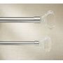PB Standard Glass Square Finial Drape Rod - Polished Nickel | Pottery Barn