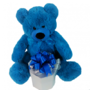 A Gift Of Gourmet Chocolates With A Plush Bear (Blue)