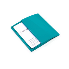 teal abitax business card holder