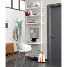 stairway white desk in office furniture | CB2