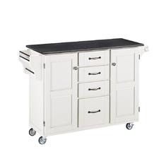 Home Styles Large Create-a-Cart in White with Black Granite Top-9100-1024 at The Home Depot