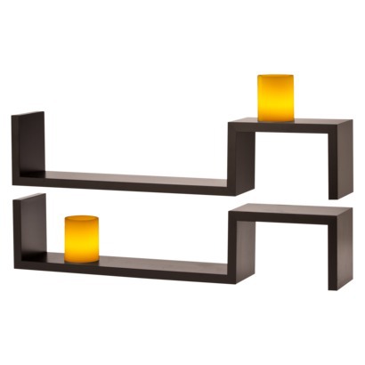 Threshold™ Set of 2 Fashion Shelves with 2 LED Candles