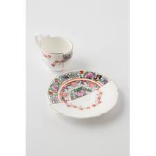 Unlikely Symmetry Roses Teacup & Saucer - anthropologie.com