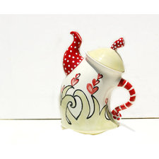 Whimsical Teapot hand painted for Serving Tea,  Kitchen, Tea Lover