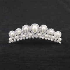 Simple Crystal Pearl Bridal...
