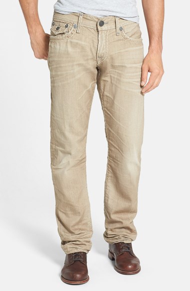 True Religion Brand Jeans 'Ricky' Relaxed Fit Jeans (Khaki) | Nordstrom