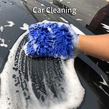Double Sided Microfiber Washing Hand Gloves Car Window Dust Cleaning Glove Household Cleaning Towel Kitchen Accessories