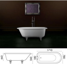  Edwardian Traditional Roll Top Bath (25D) by Livinghouse 