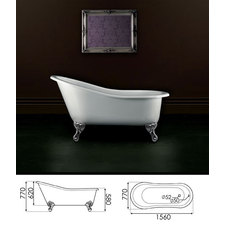 Victorian Slipper Roll Top Bath (25F) by Livinghouse 