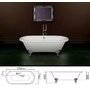 Victorian Double Ended Roll Top Bath (25G) by Livinghouse 