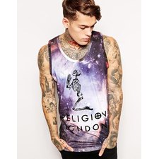 Image 1 of Religion Tank with Galaxy Print