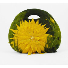 Designer Bag Felted Bag Dandelion Bag Nunofelt Handbag Rose Purse wild Felt Nuno felt Silk fairy floral fantasy shoulder bag Fiber Art boho