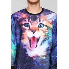 Cat In Space Pullover Sweatshirt - Urban Outfitters