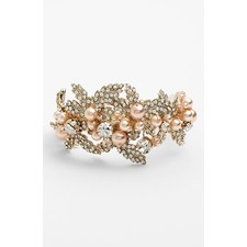 Nina 'Hallie' Faux Pearl & Crystal Bracelet | Nordstrom