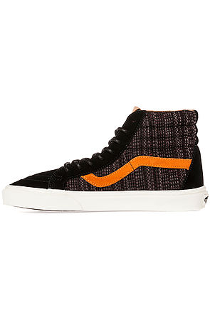 The Sk8-Hi Reissue CA Sneaker in Italian Weave Black & Burnt Orange