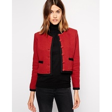 Image 1 of Ganni Jacket With Contrast Buttons And Piping