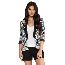 Twelfth Street By Cynthia Vincent Tuxedo Blazer in Diamond Scarf | REVOLVE