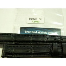 Watch Black Strap 12mm For Leather Strap Watches