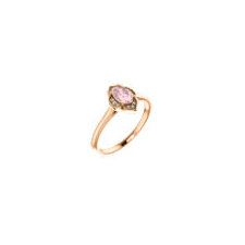 14K Rose Morganite & .12 CTW Diamond Ring