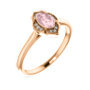 14K Rose Morganite & .12 CTW Diamond Ring